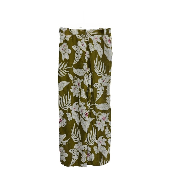 Zara Floral Print Linen Blend Pants Size L NWT - Picture 3 of 9